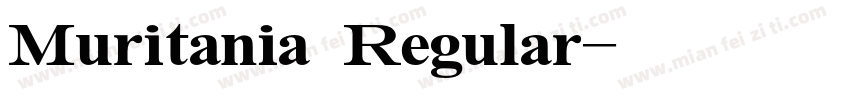 Muritania Regular字体转换